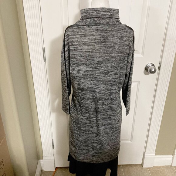 PAPA Heathered charcoal light grey cowl turtleneck top NWT MEDIUM LARGE sweater - Picture 14 of 14